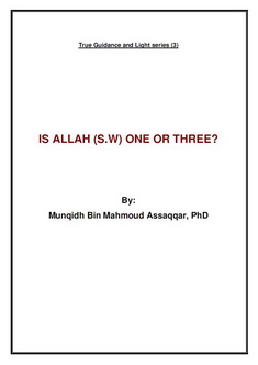 is allah one or three